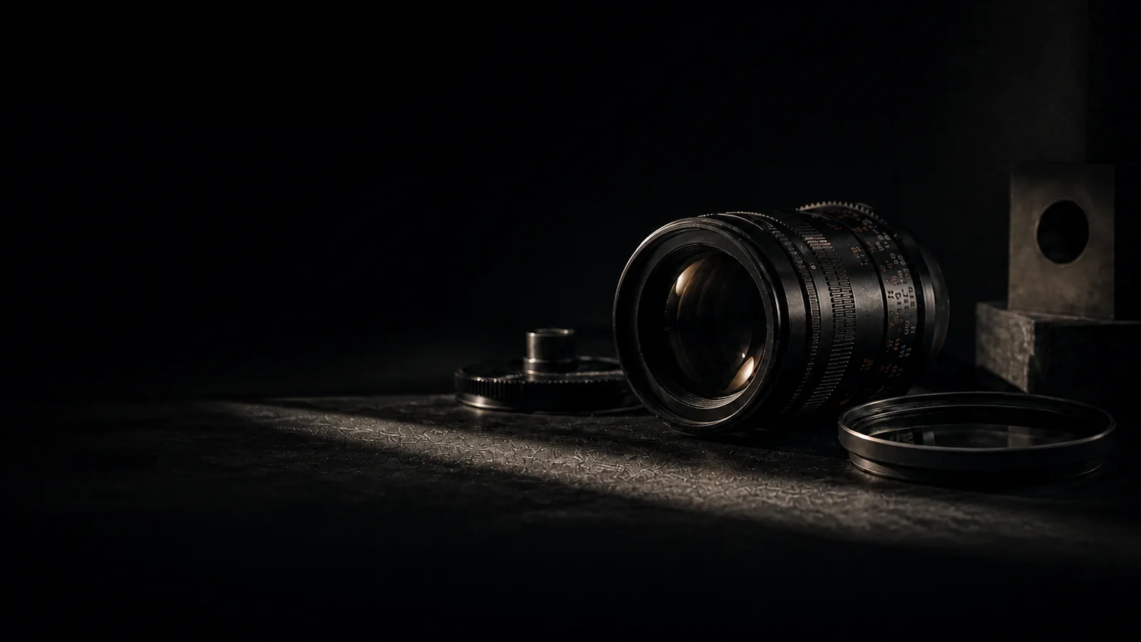 Vintage lenses representing PhotoForm photography calculators